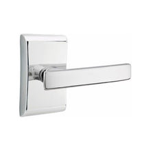 Load image into Gallery viewer, GENEVA (GV) PASSAGE (HALL/CLOSET) LEVER WITH 2-3/8&quot; BACKSET AND 1/4&quot; ROUND FACEPLATE AND STRIKEPLATE
