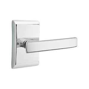 GENEVA (GV) PASSAGE (HALL/CLOSET) LEVER WITH 2-3/8" BACKSET AND 1/4" ROUND FACEPLATE AND STRIKEPLATE