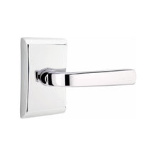 Load image into Gallery viewer, SION (SIO) PASSAGE (HALL/CLOSET) LEVER WITH 2-3/8&quot; BACKSET AND 1/4&quot; ROUND FACEPLATE AND STRIKEPLATE

