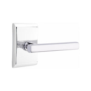 ARES POLISHED CHROME (US26) HANDLESET DUMMY [4807] W/ 2-3/8" BACKSET AND 1/4" ROUND FACEPLATE AND STRIKEPLATE W/ INTERIOR LEVER