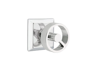 SPOKE (SPK) PRIVACY (BED/BATH) KNOB WITH 2-3/8" BACKSET AND 1/4" ROUND FACEPLATE AND STRIKEPLATE