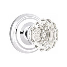 Load image into Gallery viewer, ASTORIA GLASS (AS) PASSAGE (HALL/CLOSET) KNOB WITH 2-3/8&quot; BACKSET AND 1/4&quot; ROUND FACEPLATE AND STRIKEPLATE
