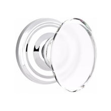 Load image into Gallery viewer, HAMPTON GLASS (HT) DUMMY (PAIR) KNOB WITH TRADITIONAL ROSETTE
