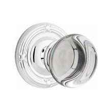 Load image into Gallery viewer, PROVIDENCE GLASS (PC) PRIVACY (BED/BATH) KNOB WITH 2-3/8&quot; BACKSET AND 1/4&quot; ROUND FACEPLATE AND STRIKEPLATE
