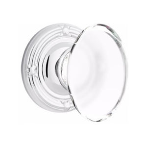 HAMPTON GLASS (HT) DUMMY (PAIR) KNOB WITH TRADITIONAL ROSETTE