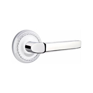 MILANO (M) PASSAGE (HALL/CLOSET) LEVER WITH 2-3/8" BACKSET AND 1/4" ROUND FACEPLATE AND STRIKEPLATE