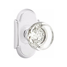 Load image into Gallery viewer, GEORGETOWN GLASS (GT) PRIVACY (BED/BATH) KNOB WITH 2-3/8&quot; BACKSET AND 1/4&quot; ROUND FACEPLATE AND STRIKEPLATE
