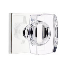 Load image into Gallery viewer, WINDSOR GLASS (WS) PASSAGE (HALL/CLOSET) KNOB WITH 2-3/8&quot; BACKSET AND 1/4&quot; ROUND FACEPLATE AND STRIKEPLATE WITH MODERN ROSETTE
