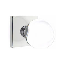 Load image into Gallery viewer, BRISTOL GLASS (BL) PASSAGE (HALL/CLOSET) KNOB WITH 2-3/8&quot; BACKSET AND 1/4&quot; ROUND FACEPLATE AND STRIKEPLATE WITH MODERN ROSETTE
