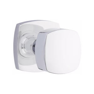 URBAN MODERN SECTIONAL POLISHED CHROME (US26) HANDLESET SINGLE-CYLINDER [4715] W/ 2-3/8" BACKSET AND 1/4" ROUND FACEPLATE AND STRIKEPLATE W/ INTERIOR KNOB