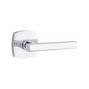 URBAN MODERN SECTIONAL POLISHED CHROME (US26) HANDLESET SINGLE-CYLINDER [4715] W/ 2-3/8" BACKSET AND 1/4" ROUND FACEPLATE AND STRIKEPLATE W/ INTERIOR LEVER