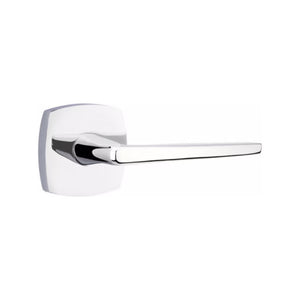 URBAN MODERN SECTIONAL POLISHED CHROME (US26) HANDLESET SINGLE-CYLINDER [4715] W/ 2-3/8" BACKSET AND 1/4" ROUND FACEPLATE AND STRIKEPLATE W/ INTERIOR LEVER