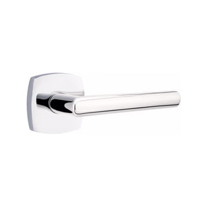 URBAN MODERN SECTIONAL POLISHED CHROME (US26) HANDLESET SINGLE-CYLINDER [4715] W/ 2-3/8" BACKSET AND 1/4" ROUND FACEPLATE AND STRIKEPLATE W/ INTERIOR LEVER