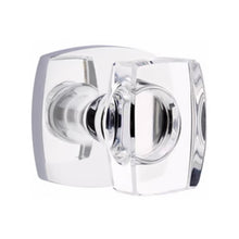 Load image into Gallery viewer, WINDSOR GLASS (WS) PASSAGE (HALL/CLOSET) KNOB WITH 2-3/8&quot; BACKSET AND 1/4&quot; ROUND FACEPLATE AND STRIKEPLATE WITH MODERN ROSETTE

