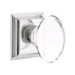 HAMPTON GLASS (HT) DUMMY (PAIR) KNOB WITH TRADITIONAL ROSETTE