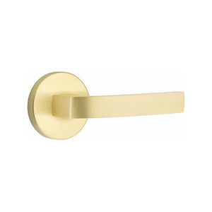 BRESLIN (BRL) PRIVACY (BED/BATH) LEVER WITH 2-3/8" BACKSET AND 1/4" ROUND FACEPLATE AND STRIKEPLATE