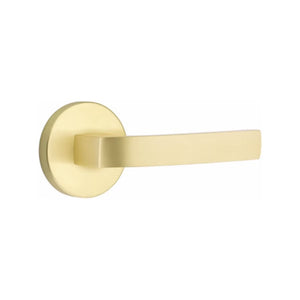 BRESLIN (BRL) PASSAGE (HALL/CLOSET) LEVER WITH 2-3/8" BACKSET AND 1/4" ROUND FACEPLATE AND STRIKEPLATE