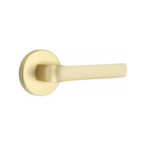 SPENCER (SPN) PASSAGE (HALL/CLOSET) LEVER WITH 2-3/8" BACKSET AND 1/4" ROUND FACEPLATE AND STRIKEPLATE