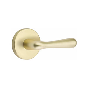 BASEL (BA) PRIVACY (BED/BATH) LEVER WITH 2-3/8" BACKSET AND 1/4" ROUND FACEPLATE AND STRIKEPLATE