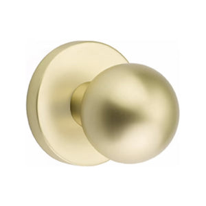 ORB (OR) PRIVACY (BED/BATH) KNOB WITH 2-3/8" BACKSET AND 1/4" ROUND FACEPLATE AND STRIKEPLATE