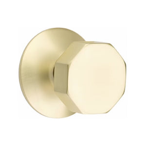 OCTAGON (OCT) PASSAGE (HALL/CLOSET) KNOB WITH 2-3/8" BACKSET AND 1/4" ROUND FACEPLATE AND STRIKEPLATE