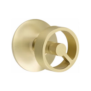 SPOKE (SPK) PRIVACY (BED/BATH) KNOB WITH 2-3/8" BACKSET AND 1/4" ROUND FACEPLATE AND STRIKEPLATE