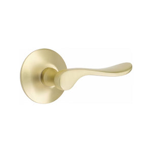 LUZERN (LU) PRIVACY (BED/BATH) LEVER WITH 2-3/8" BACKSET AND 1/4" ROUND FACEPLATE AND STRIKEPLATE