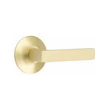 Load image into Gallery viewer, DUMONT (DT) PRIVACY (BED/BATH) LEVER WITH 2-3/8&quot; BACKSET AND 1/4&quot; ROUND FACEPLATE AND STRIKEPLATE
