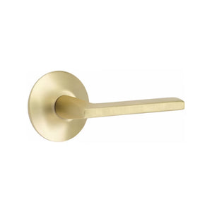 HELIOS (HLO) PRIVACY (BED/BATH) LEVER WITH 2-3/8" BACKSET AND 1/4" ROUND FACEPLATE AND STRIKEPLATE