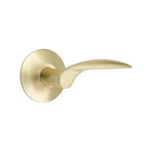 MERCURY (MC) PRIVACY (BED/BATH) LEVER WITH 2-3/8" BACKSET AND 1/4" ROUND FACEPLATE AND STRIKEPLATE
