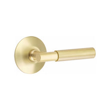 Load image into Gallery viewer, MYLES (MYL) PASSAGE (HALL/CLOSET) LEVER WITH 2-3/8&quot; BACKSET AND 1/4&quot; ROUND FACEPLATE AND STRIKEPLATE
