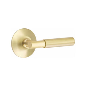 MYLES (MYL) PASSAGE (HALL/CLOSET) LEVER WITH 2-3/8" BACKSET AND 1/4" ROUND FACEPLATE AND STRIKEPLATE