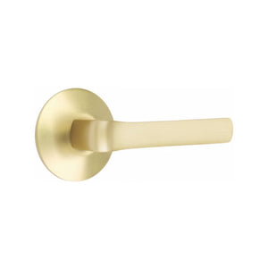 SPENCER (SPN) PASSAGE (HALL/CLOSET) LEVER WITH 2-3/8" BACKSET AND 1/4" ROUND FACEPLATE AND STRIKEPLATE