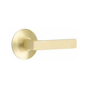 DUMONT (DT) PRIVACY (BED/BATH) LEVER WITH 2-3/8" BACKSET AND 1/4" ROUND FACEPLATE AND STRIKEPLATE