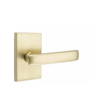 Load image into Gallery viewer, GENEVA (GV) PASSAGE (HALL/CLOSET) LEVER WITH 2-3/8&quot; BACKSET AND 1/4&quot; ROUND FACEPLATE AND STRIKEPLATE
