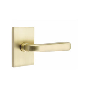 SION (SIO) PASSAGE (HALL/CLOSET) LEVER WITH 2-3/8" BACKSET AND 1/4" ROUND FACEPLATE AND STRIKEPLATE