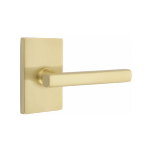 FREESTONE (FRL) PASSAGE (HALL/CLOSET) LEVER WITH 2-3/8" BACKSET AND 1/4" ROUND FACEPLATE AND STRIKEPLATE