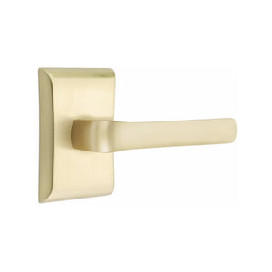 SPENCER (SPN) PASSAGE (HALL/CLOSET) LEVER WITH 2-3/8" BACKSET AND 1/4" ROUND FACEPLATE AND STRIKEPLATE