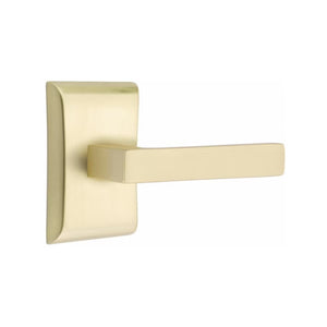 DUMONT (DT) PASSAGE (HALL/CLOSET) LEVER WITH 2-3/8" BACKSET AND 1/4" ROUND FACEPLATE AND STRIKEPLATE