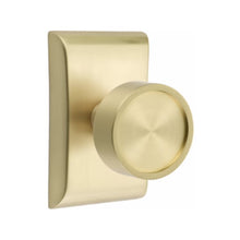 Load image into Gallery viewer, VERVE (VR) PRIVACY (BED/BATH) KNOB WITH 2-3/8&quot; BACKSET AND 1/4&quot; ROUND FACEPLATE AND STRIKEPLATE
