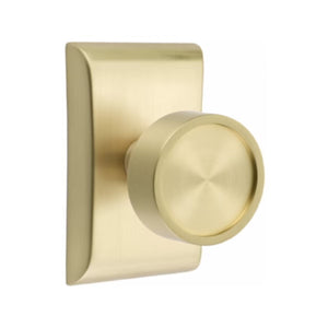 VERVE (VR) PRIVACY (BED/BATH) KNOB WITH 2-3/8" BACKSET AND 1/4" ROUND FACEPLATE AND STRIKEPLATE