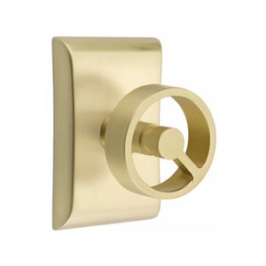 SPOKE (SPK) PRIVACY (BED/BATH) KNOB WITH 2-3/8" BACKSET AND 1/4" ROUND FACEPLATE AND STRIKEPLATE