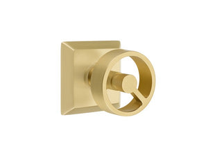 SPOKE (SPK) PRIVACY (BED/BATH) KNOB WITH 2-3/8" BACKSET AND 1/4" ROUND FACEPLATE AND STRIKEPLATE