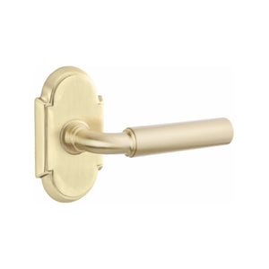 MANNING (MNG) PASSAGE (HALL/CLOSET) LEVER WITH 2-3/8" BACKSET AND 1/4" ROUND FACEPLATE AND STRIKEPLATE
