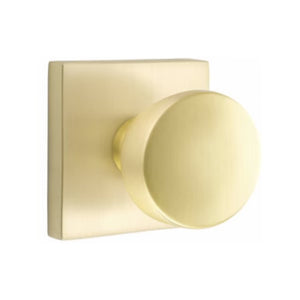 LAURENT (LAU) PRIVACY (BED/BATH) KNOB WITH 2-3/8" BACKSET AND 1/4" ROUND FACEPLATE AND STRIKEPLATE