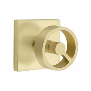 SPOKE (SPK) PRIVACY (BED/BATH) KNOB WITH 2-3/8" BACKSET AND 1/4" ROUND FACEPLATE AND STRIKEPLATE