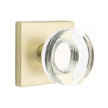 Load image into Gallery viewer, MODERN DISC GLASS (MDC) PASSAGE (HALL/CLOSET) KNOB WITH 2-3/8&quot; BACKSET AND 1/4&quot; ROUND FACEPLATE AND STRIKEPLATE
