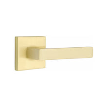 Load image into Gallery viewer, BADEN SATIN BRASS (US4) HANDLESET SINGLE-CYLINDER [4820] W/ 2-3/8&quot; BACKSET AND 1/4&quot; ROUND FACEPLATE AND STRIKEPLATE W/ INTERIOR LEVER
