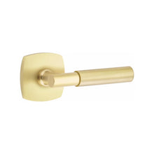 Load image into Gallery viewer, MYLES (MYL) PASSAGE (HALL/CLOSET) LEVER WITH 2-3/8&quot; BACKSET AND 1/4&quot; ROUND FACEPLATE AND STRIKEPLATE
