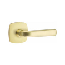 Load image into Gallery viewer, SION (SIO) PASSAGE (HALL/CLOSET) LEVER WITH 2-3/8&quot; BACKSET AND 1/4&quot; ROUND FACEPLATE AND STRIKEPLATE
